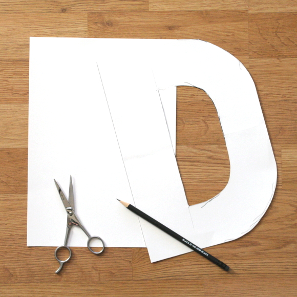 Cardboard Letter D