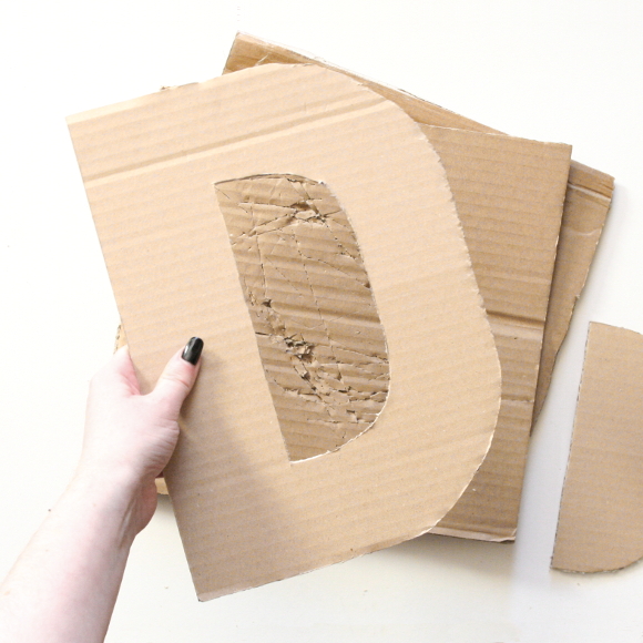 Cardboard Letter D