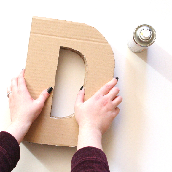 Cardboard Letter D